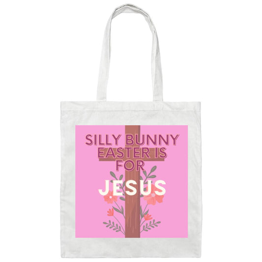 Pink Silly Bunny--Canvas Tote Bag--Easter Basket