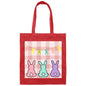 Canvas Tote Bag-Pink Plaid--Easter Basket