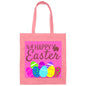 Canvas Tote Bag-Pink Easter Eggs-Easter Basket