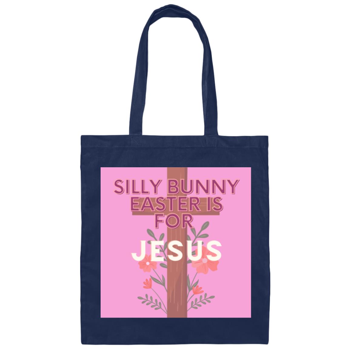 Pink Silly Bunny--Canvas Tote Bag--Easter Basket