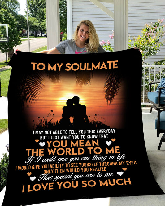 50x60--My Soulmate Premium Mink Sherpa Blanket