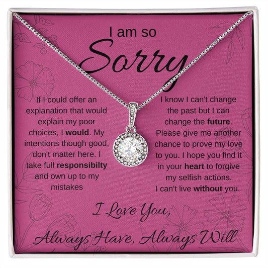 I Am So Sorry--Pink-Eternal Hope Necklace