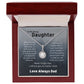 To My Strong Daughter--Love Dad--Blue Storm----Eternal Hope Necklace