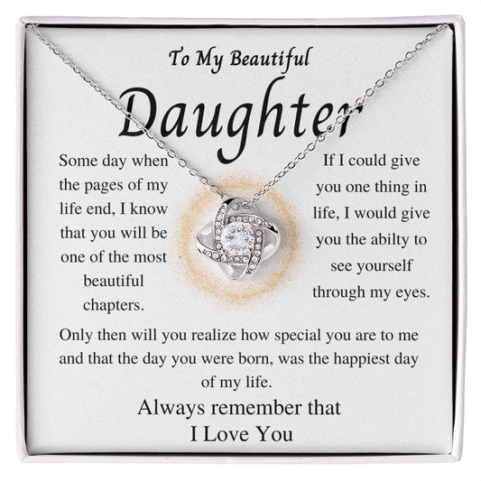 Love Knot Necklace Beautiful Daughter